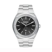 New arrival carbon pattern dial all stainless steel wristwatches men wrist luxury